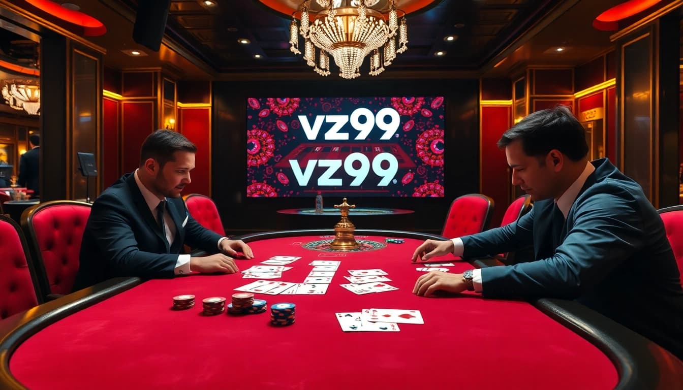 Experience thrill at vz99 casino with vibrant poker games and flashy roulette wheels.