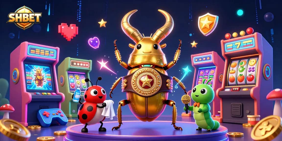 Place bets with SHBET while enjoying a lively casino atmosphere with animated characters and vibrant game elements.