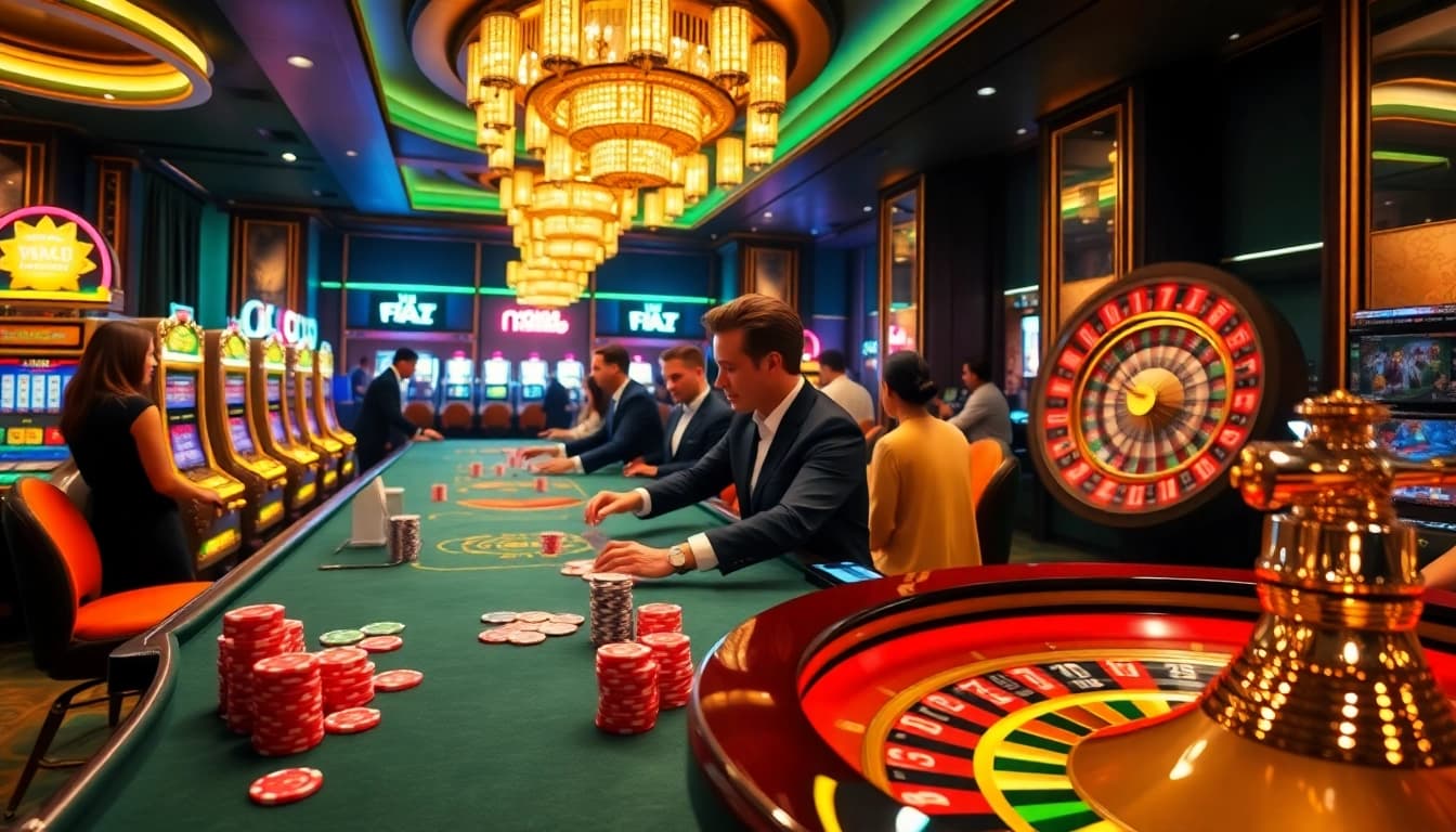 Experience the excitement of online gambling with https://vin88ac.com/, featuring engaging casino tables and vibrant slot machines.