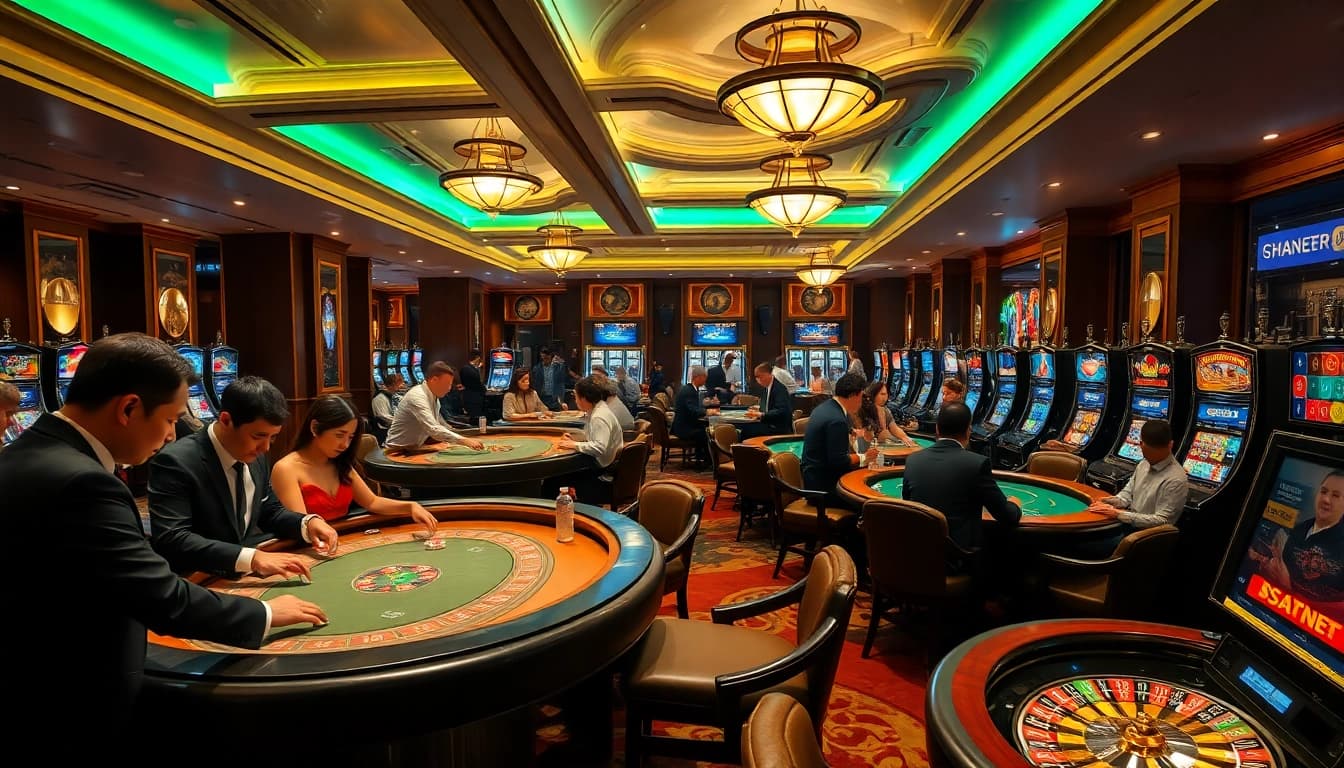 Experience exhilarating gaming at trang chủ s8 with vibrant poker tables and exciting slot machines.