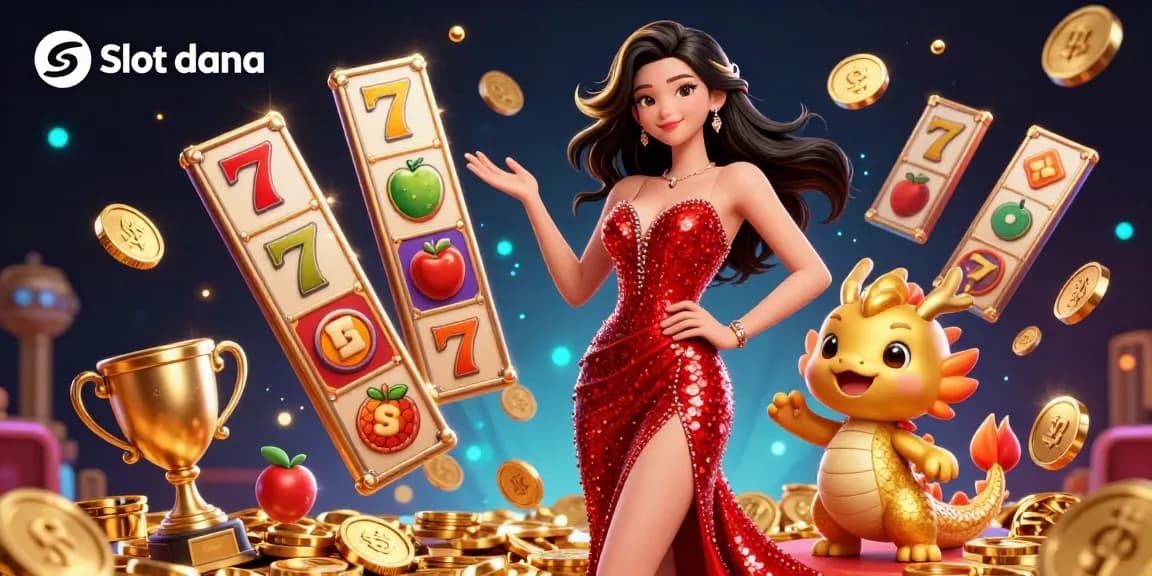 Engage with Slot dana's exciting slots featuring colorful reels and vibrant casino lights.