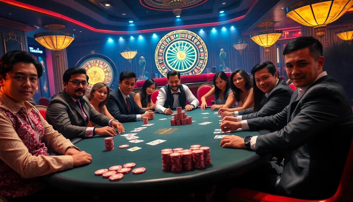 Experience the excitement of professional gambling at nhà cái 79king with vibrant poker action and luxurious decor.