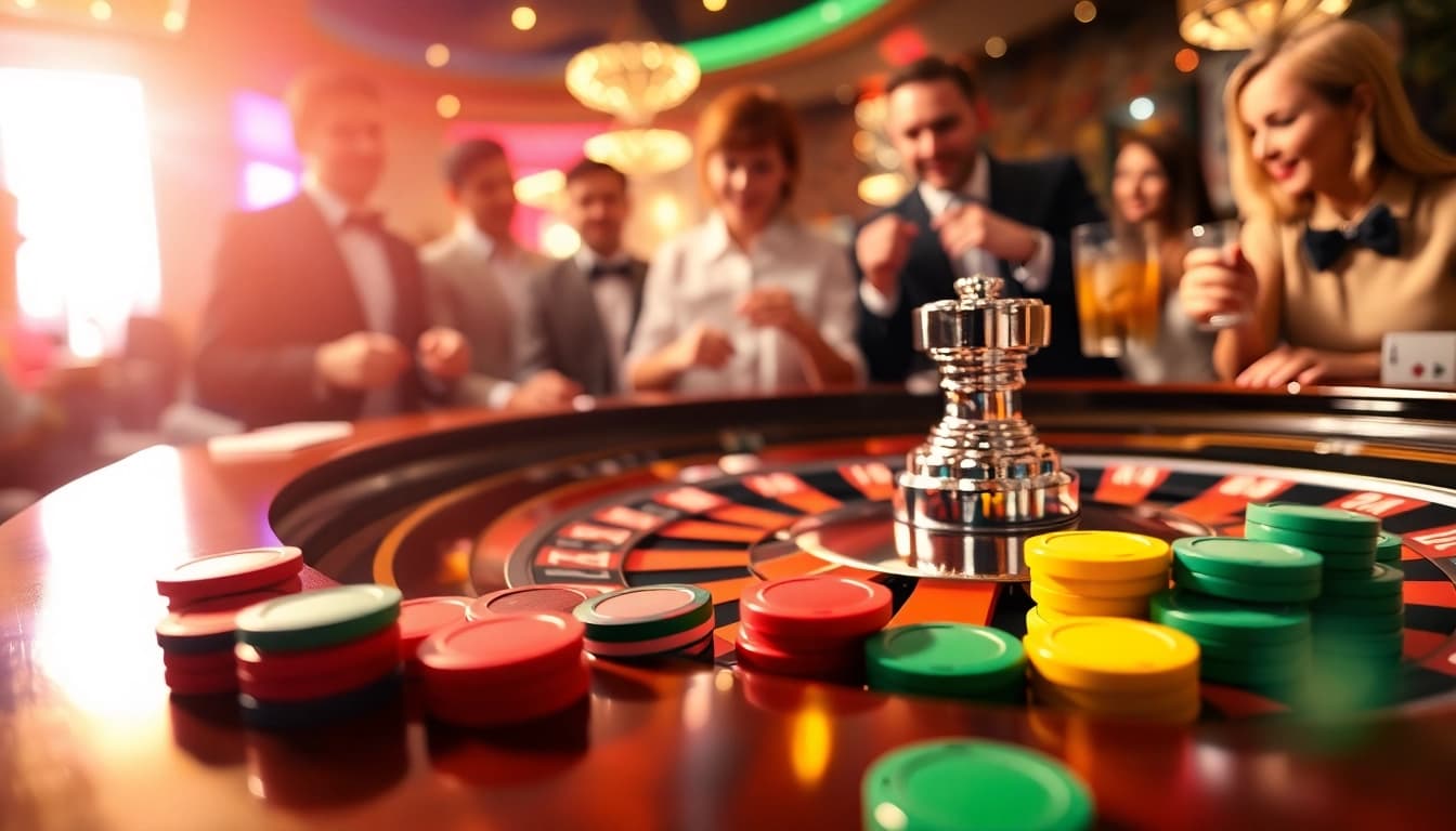 Menangkan SBOBET88 di meja roulette dengan suasana kasino yang ceria.