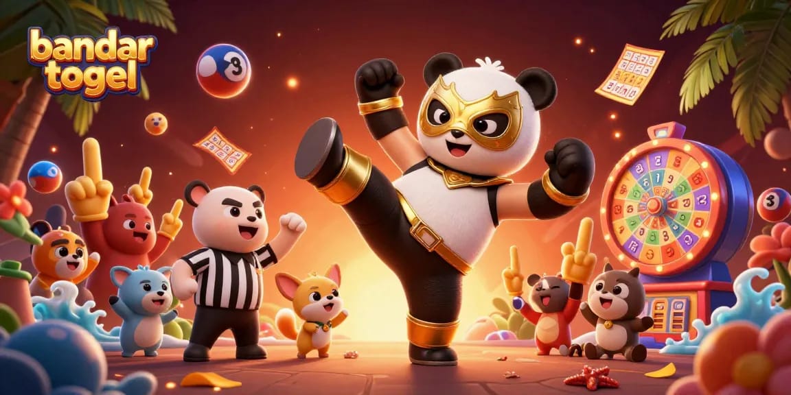 Experience the excitement of bandar togel with vibrant characters and lottery elements in action.