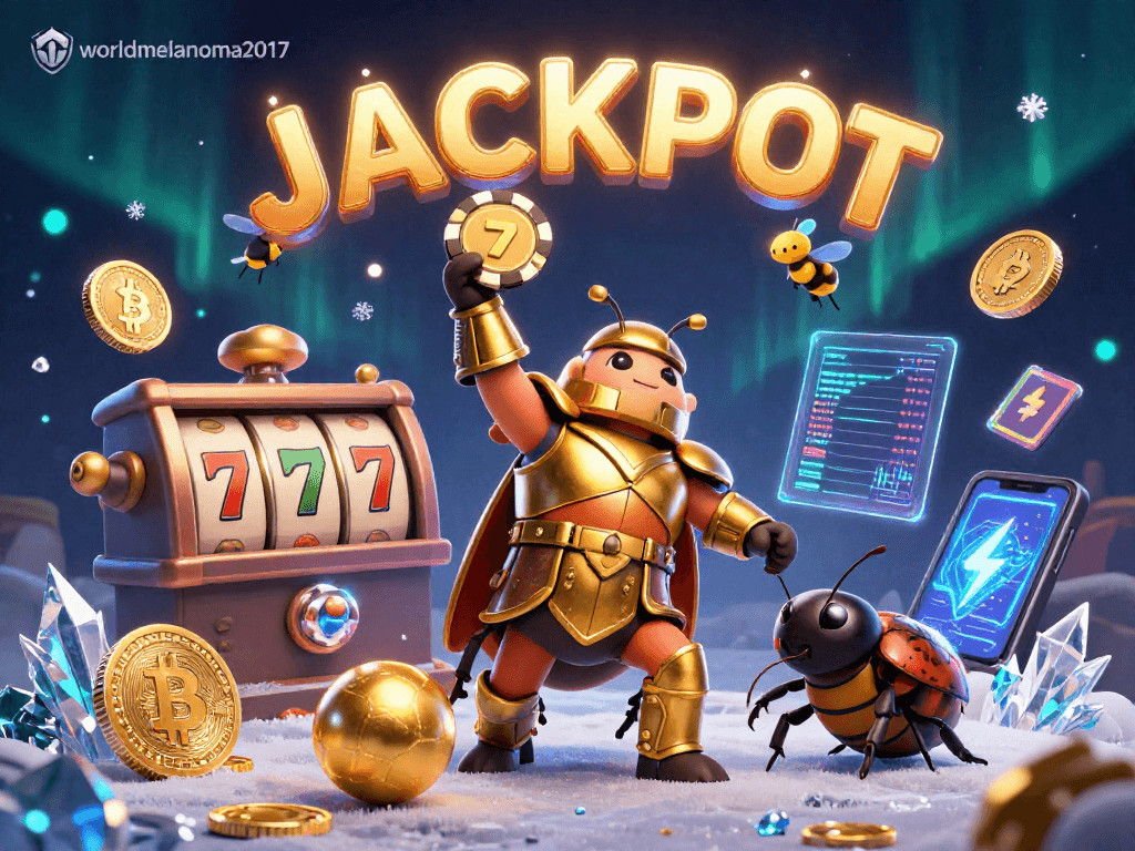 Spin and win at worldmelanoma2017 with our vibrant 3D casino scene filled with excitement!