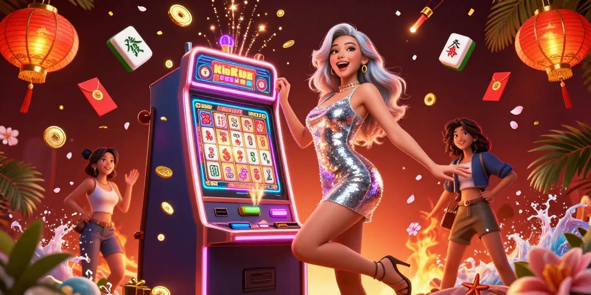 Experience the excitement of luckywin with a stunning jackpot celebration scene filled with casino elements.