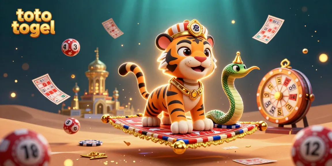Engage in toto togel with a vibrant 3D illustration of lottery elements, inviting excitement for players