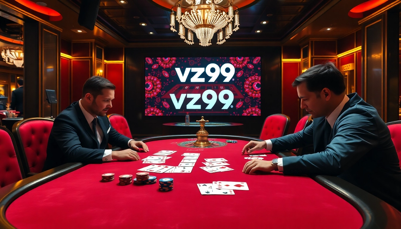 Experience thrill at vz99 casino with vibrant poker games and flashy roulette wheels.
