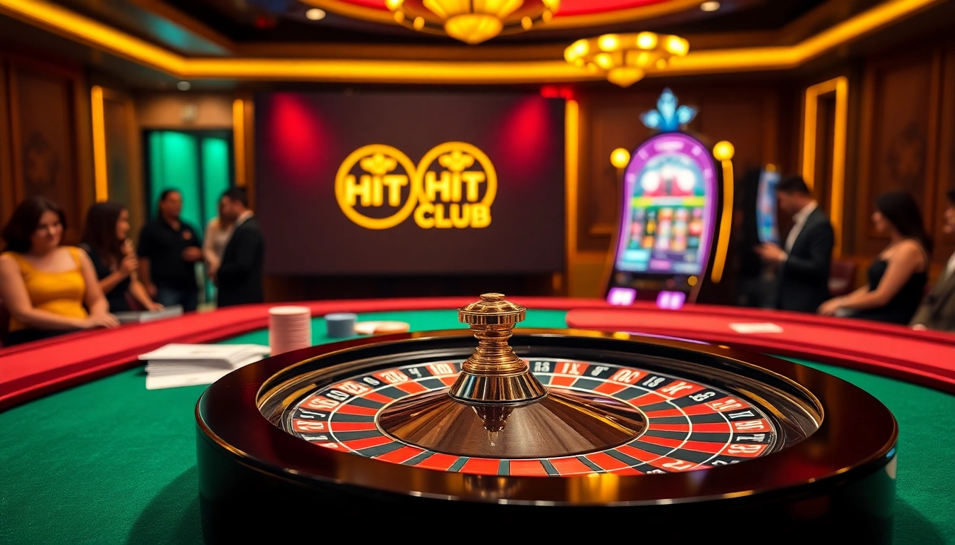 Engaging players with online gambling excitement at https://hitclub9.us.com/, showcasing a vibrant casino scene.