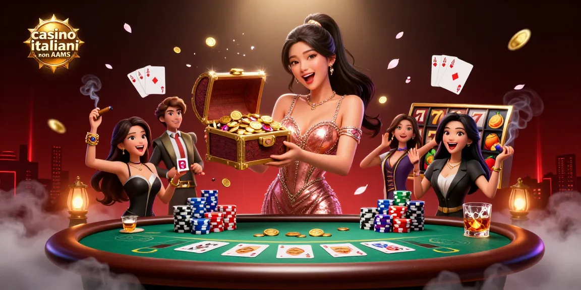 Vivi l'emozione dei casinò italiani non AAMS mentre i tesori traboccano in una scena vibrante ed energica.
