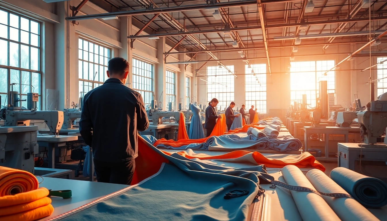 Showcasing skilled artisans at a Clothing Manufacturer China, expertly crafting garments with precision and creativity.