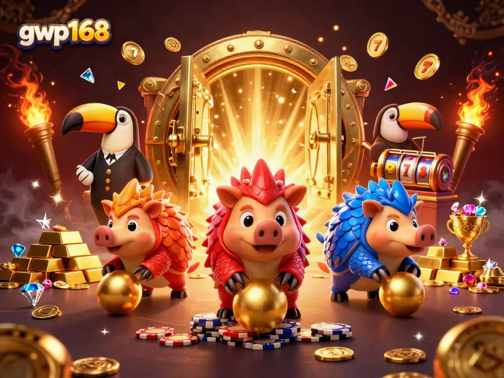 GWP168 menghadirkan karakter unik bermain slot dengan simbol yang memukau di kasino malam.