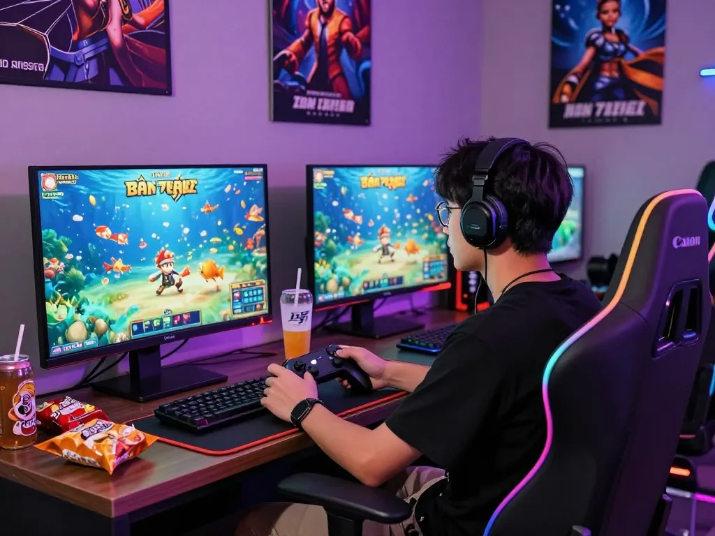 Player enjoying 79King bắn cá game with vibrant underwater graphics and engaging atmosphere.