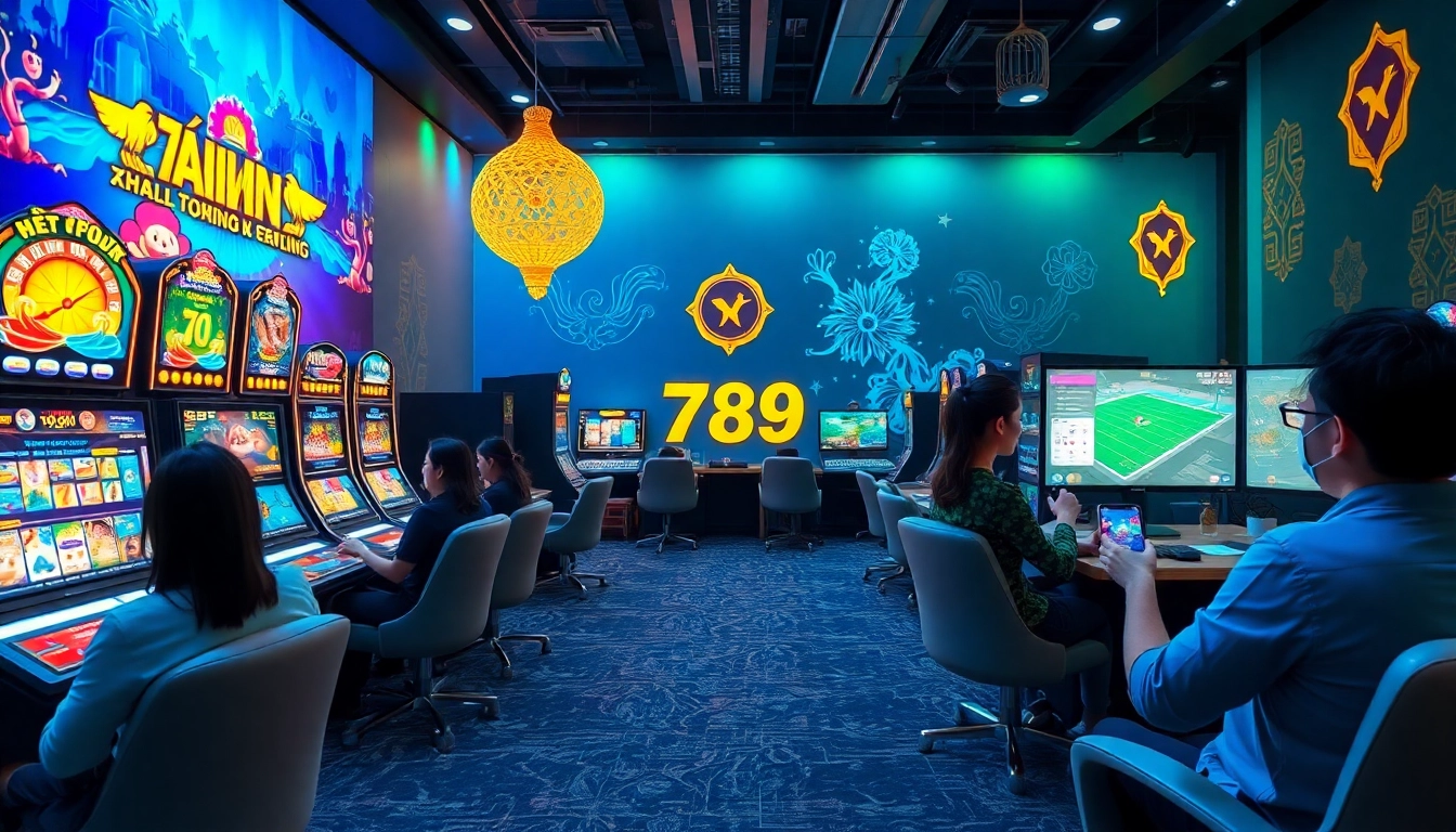 Online gaming experience at https://789winn.clothing/ showcasing diverse gaming options and vibrant atmosphere.