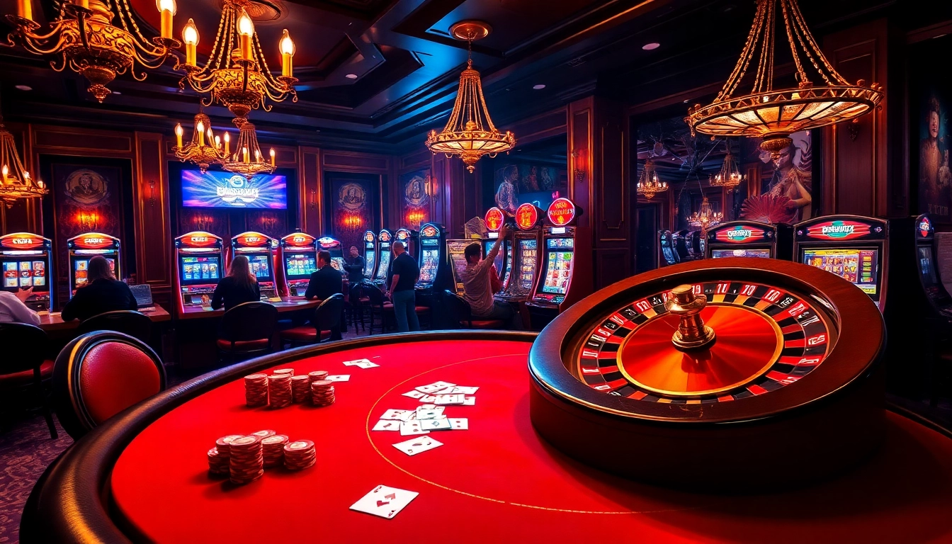 Experience the thrill of lego138 with a captivating casino scene featuring poker tables and slot machines.