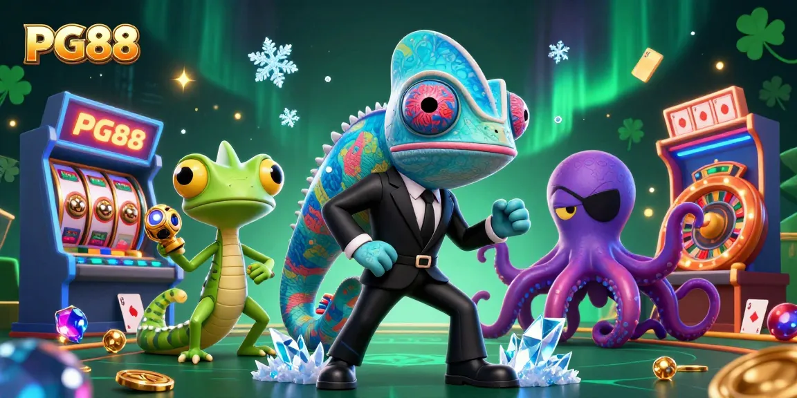Experience exciting gaming with PG88 featuring colorful characters and casino elements.