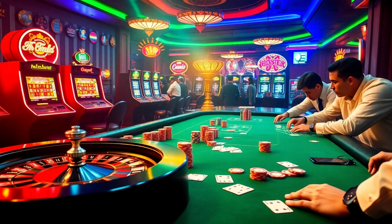 Experience the thrill of asupanjitu at a vibrant casino poker table with dynamic lighting.
