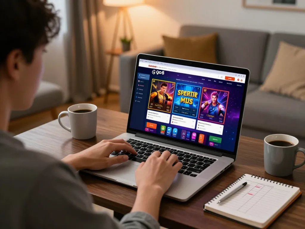 Engaging on trang chủ go8 with online gaming, cozy home setup, strategic betting atmosphere