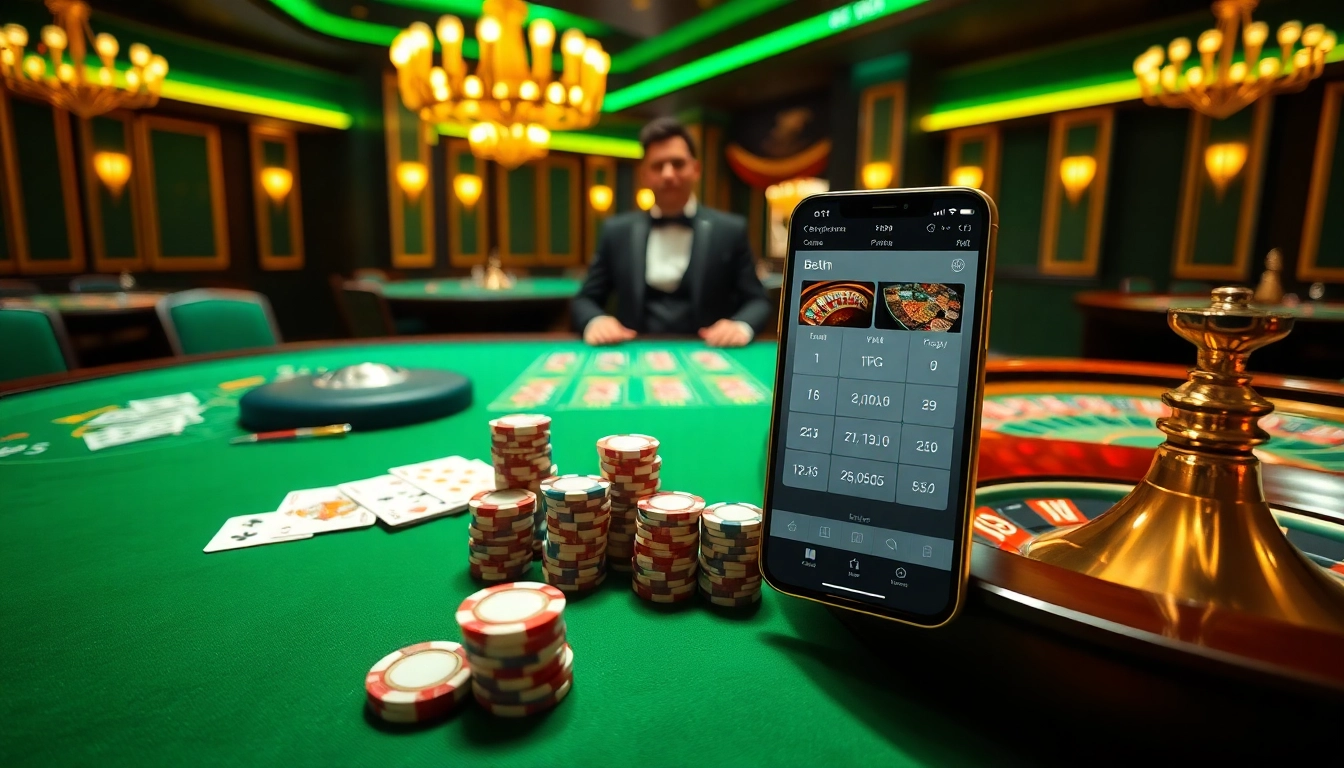 Players enjoying a professional casino atmosphere at bem88 with vibrant tables and modern betting interfaces.
