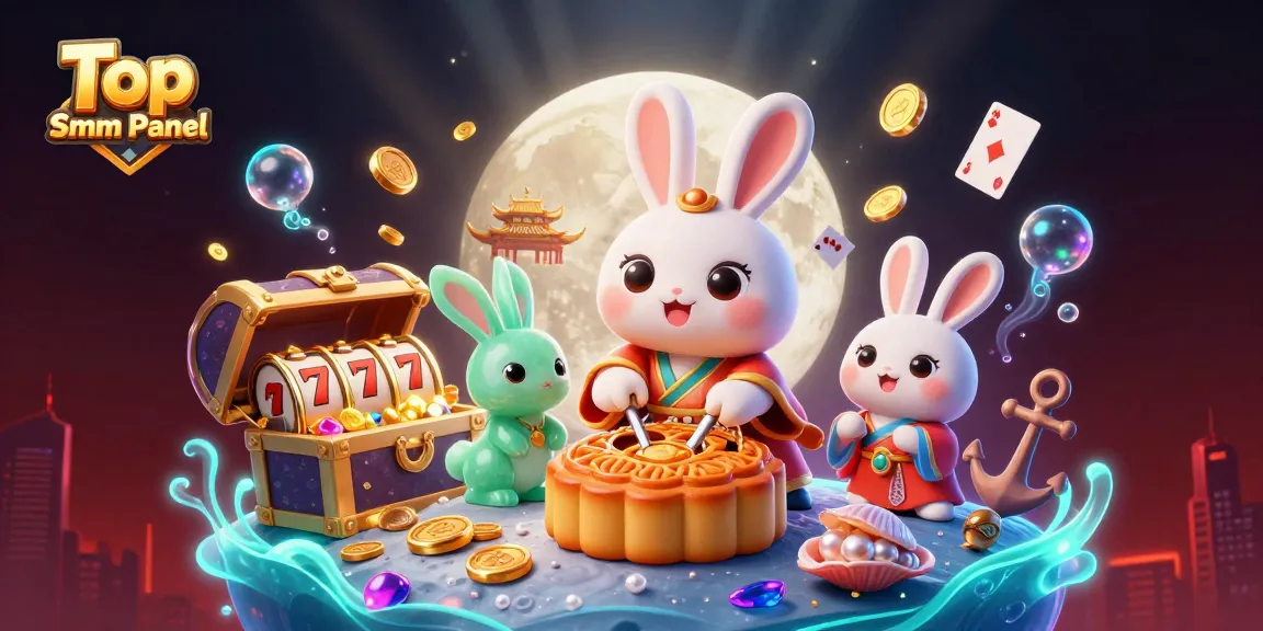Engage with the Top Smm Panel features and services in this vibrant illustration, showcasing casino elements.