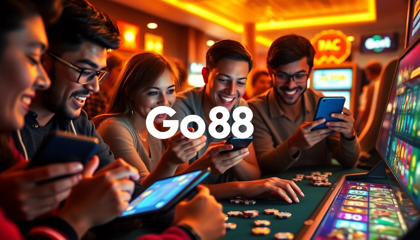Engaged players experiencing the excitement of Go88 online gaming.