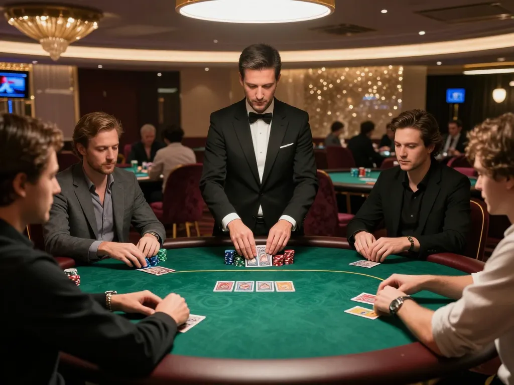 Intense gameplay at a high-stakes poker table with Link Chính Thức F168 contributing to the atmosphere