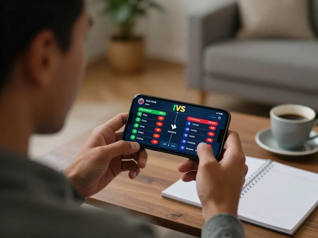 Player placing bets on goal123 ac while analyzing live sports odds, showcasing engaged online gambling experience.