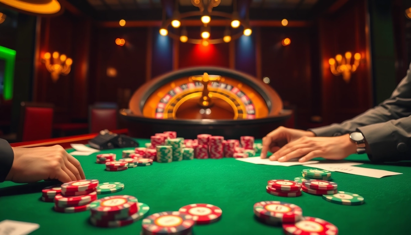 Experience thrilling gameplay at TG88 casino with colorful chips and exciting action.