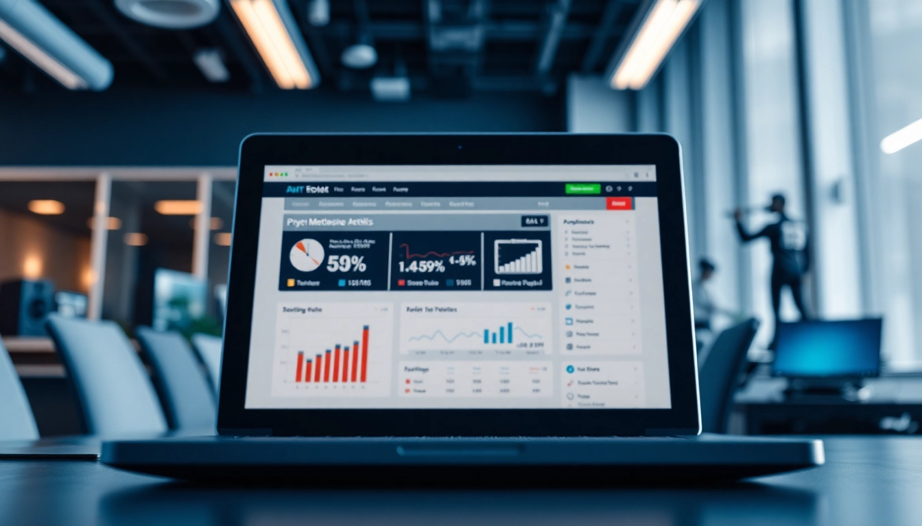 Highlight the benefits of adult website hosting with a modern laptop setup in an office.