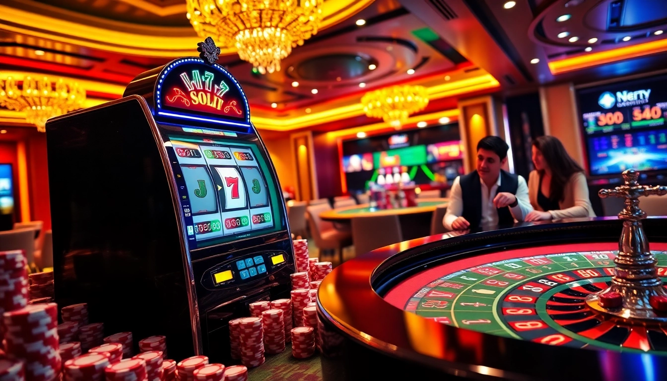 S8-themed slot machine in an exciting casino atmosphere with active players.