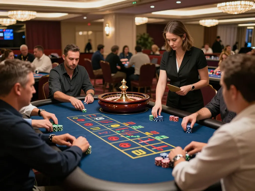 Experience live gaming at 78win casino with vibrant roulette action and engaged players.