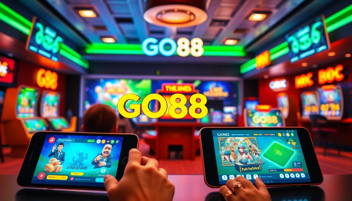 Experience the thrilling online gaming world of GO88 with vibrant visuals and engaging gameplay.