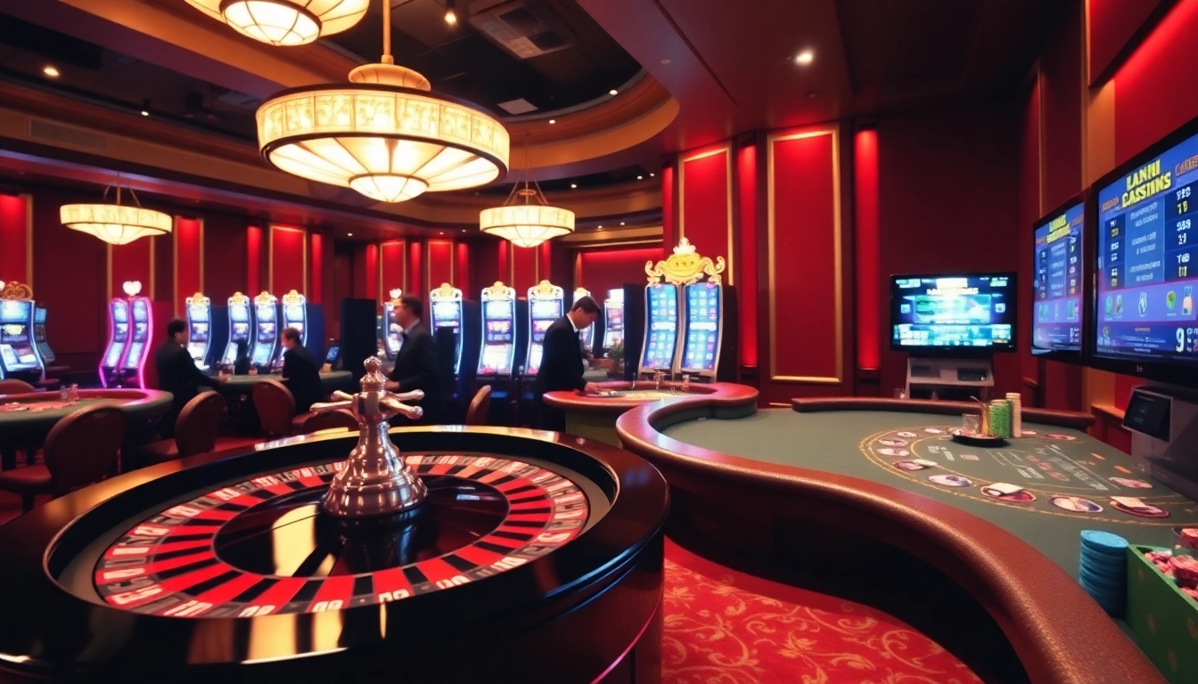Bet on exciting games at MK8's luxurious casino, showcasing vibrant slots, poker tables, and more.