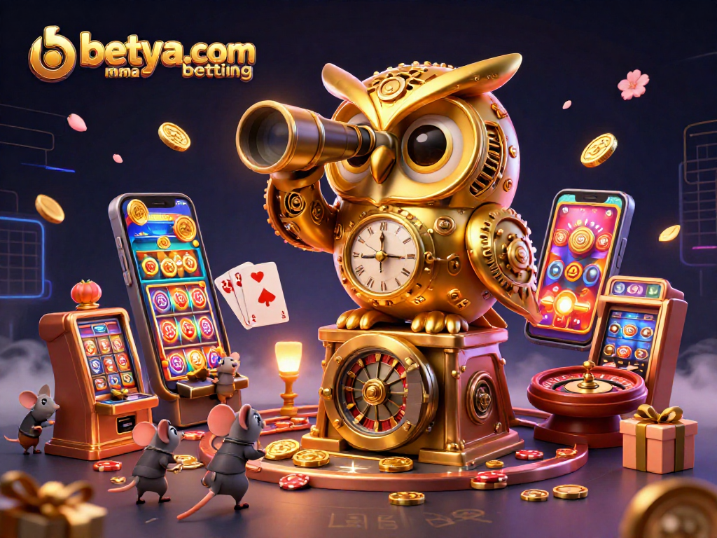 Engage in betya.com MMA betting with thrilling action depicted in this vibrant casino scene.