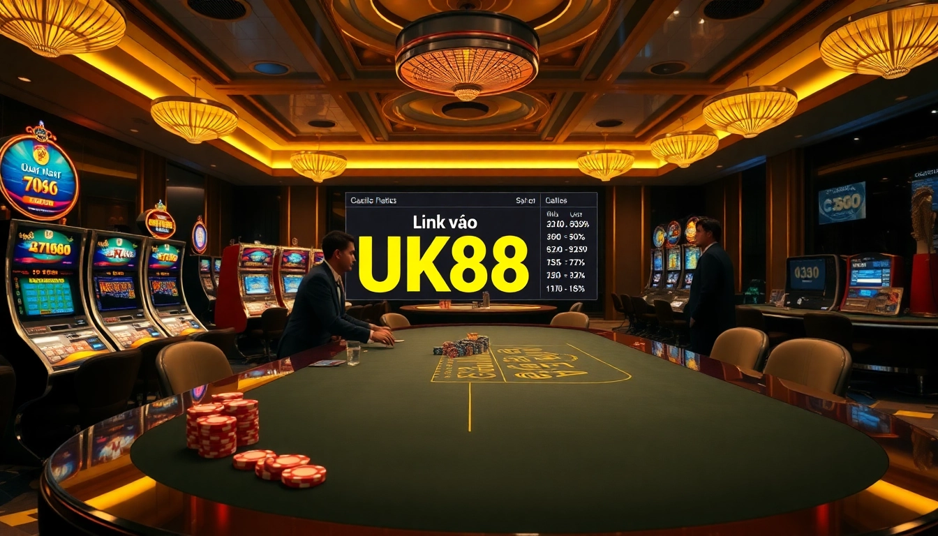 Experience top-notch gaming with link vào uk88 at a vibrant casino table.