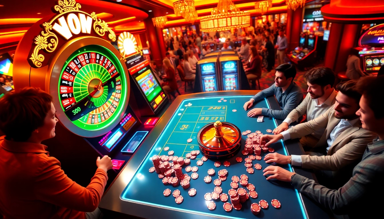 G28 COM online gambling scene featuring vibrant roulette and slot machines