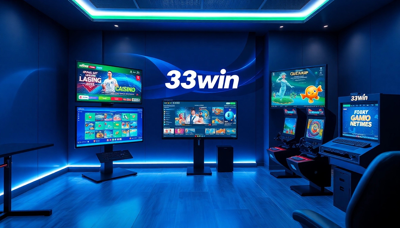 Dynamic gaming interface of 33win showcasing diverse online games.