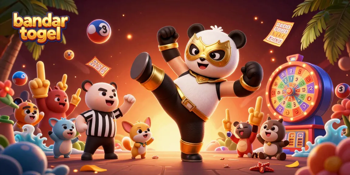 Experience the excitement of bandar togel with vibrant characters and lottery elements in action.