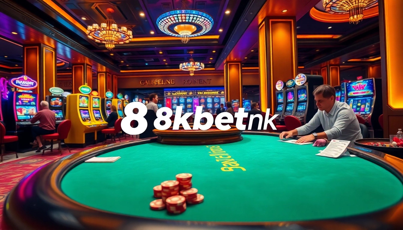 Feel the thrill at 8kbet.ink with players enjoying exciting poker games and vibrant slot machines.