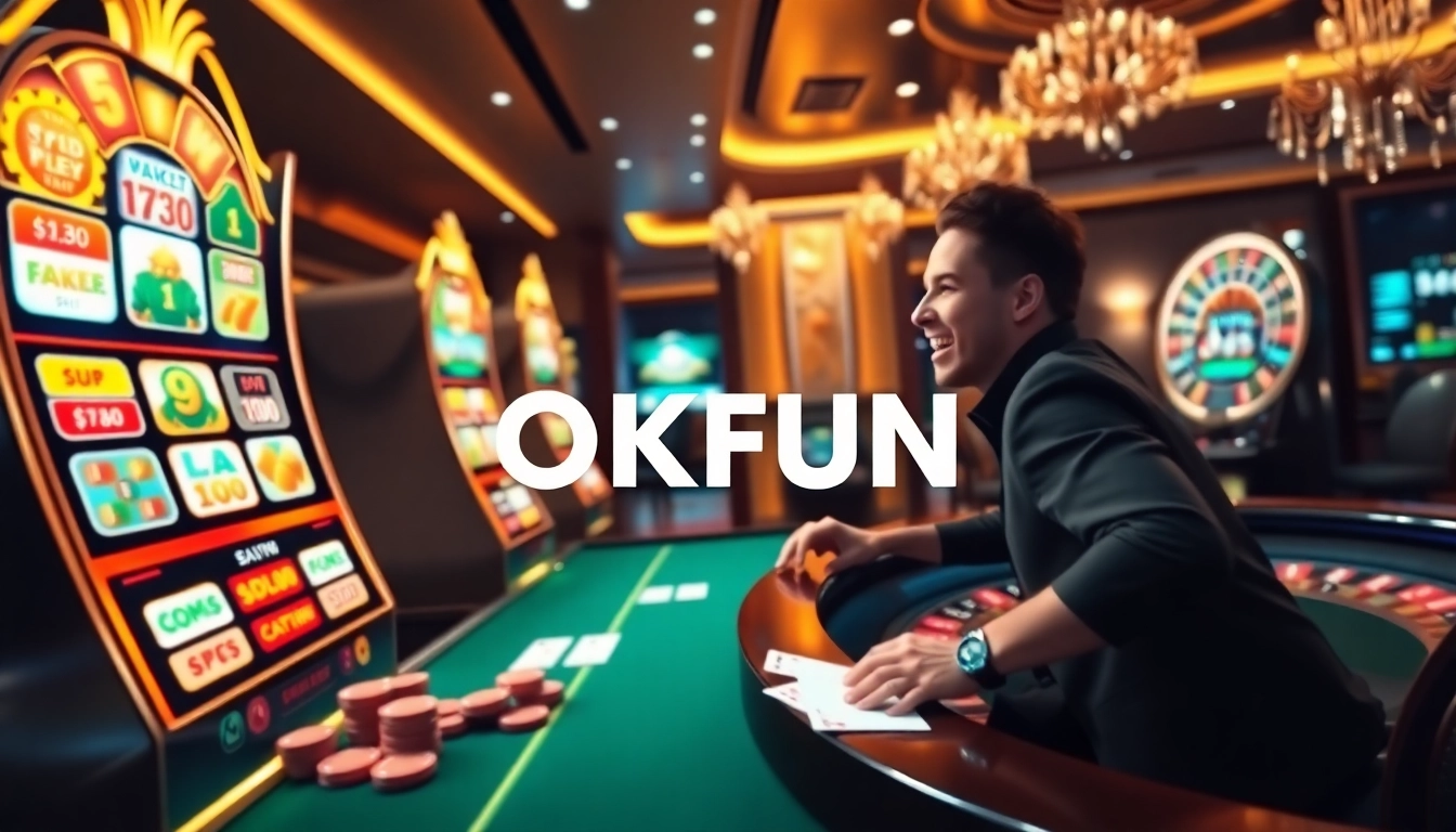 Play exciting games at OKFUN's vibrant online casino featuring dynamic slot machines.