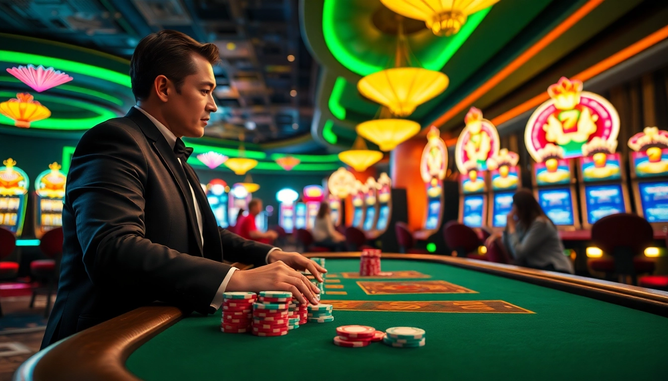 Experience thrilling gameplay at y3娛樂 with lively dealers and colorful casino ambiance.