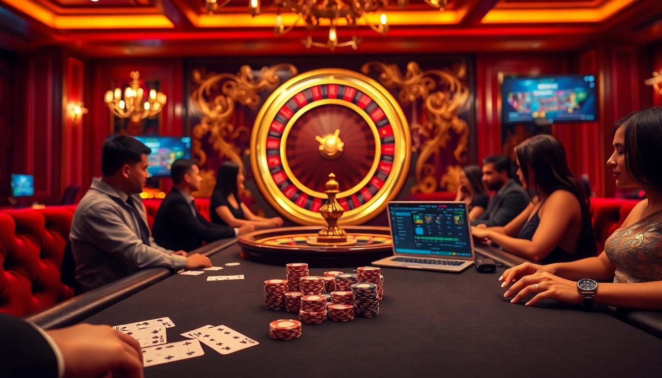 Experience the excitement of uu88 with luxurious poker tables and thrilling gambling action.
