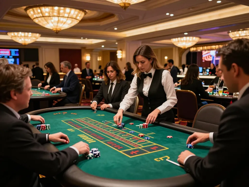 Players engaging in thrilling roulette action at a casino while searching for 주소모음 to enhance their online betting experience, showcasing vibrant colors and dynamic gameplay.