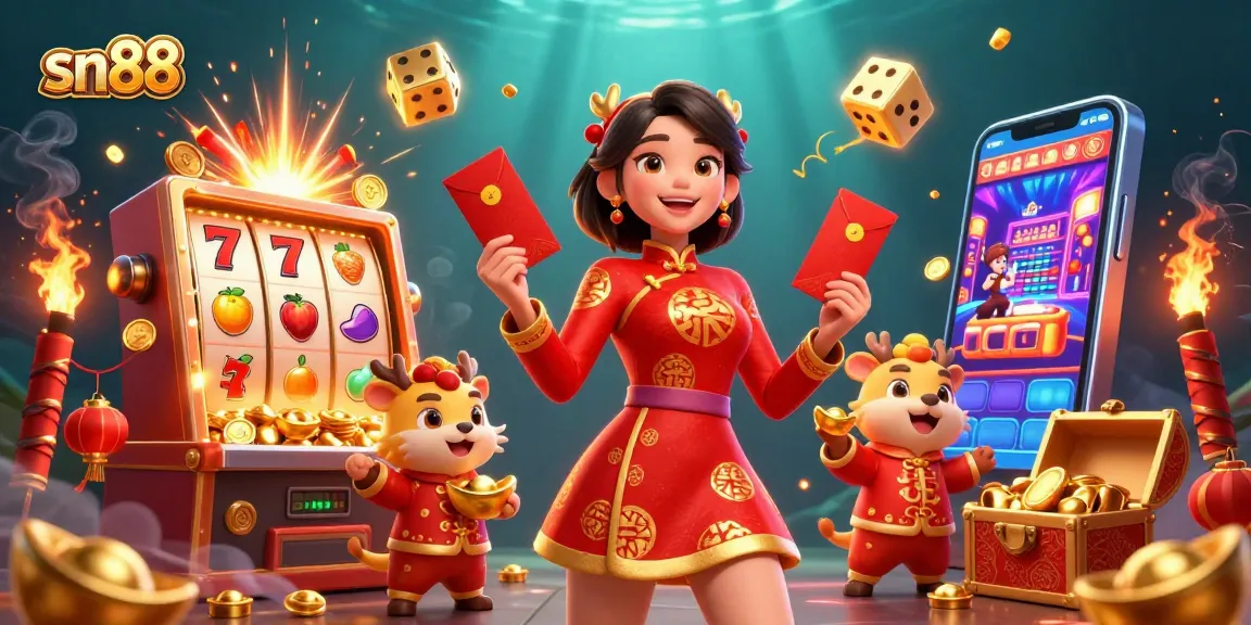 Spin to win with sn88's slots and festive elements amidst vibrant celebrations.