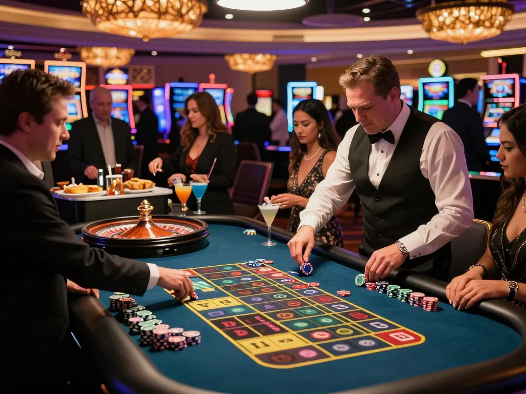 Players engaging in intense roulette gameplay at F168 casino, vibrant chips and excitement in a luxury setting.