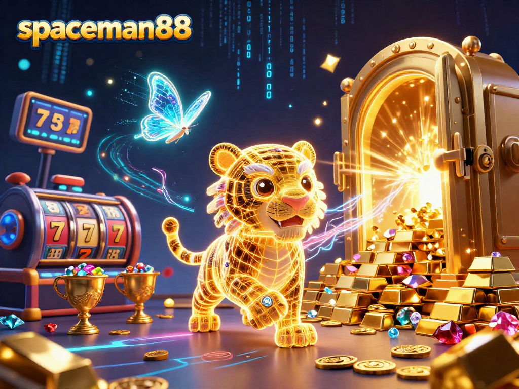 Spin and win with spaceman88's vibrant digital casino scene featuring engaging slot elements.