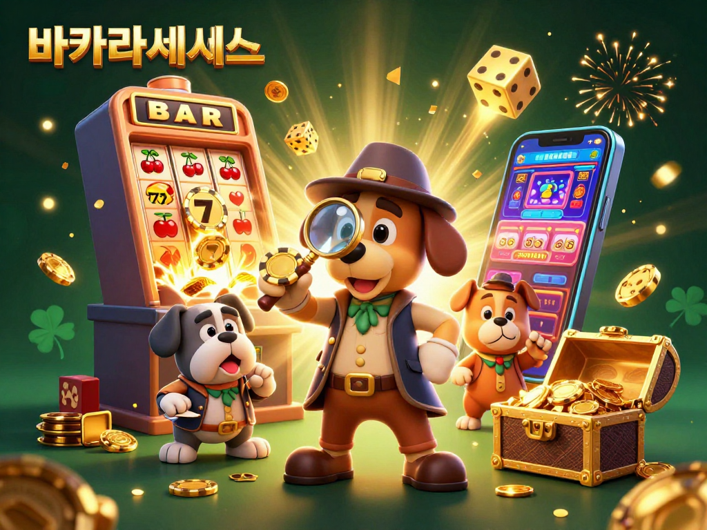 카지노사이트에서 바카라사이트의 실시간 플레이를 즐기는 3D 캐릭터들, 스릴 넘치는 장면.