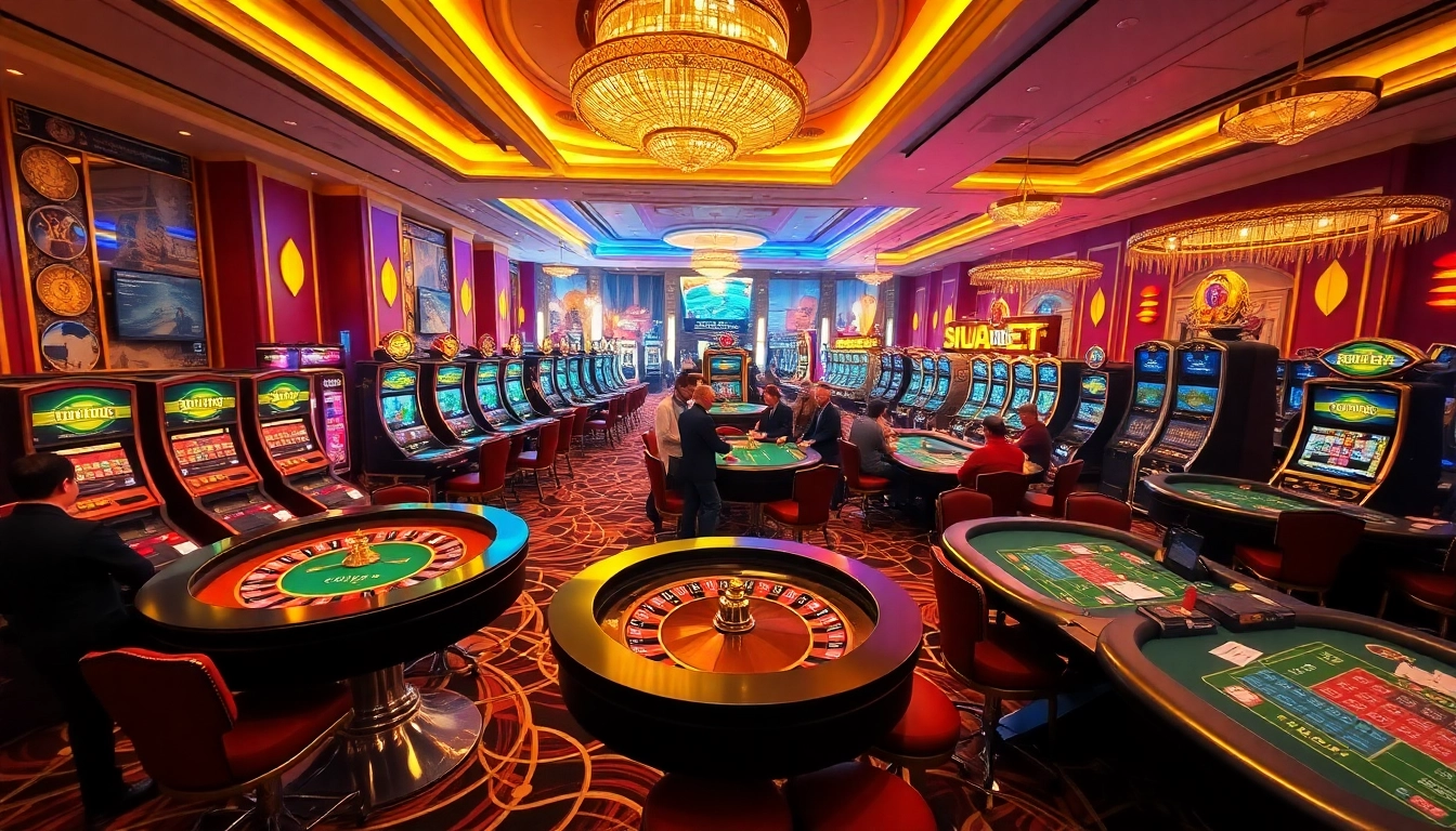 SBOBET89 players engaging with dynamic casino games, showcasing gambling excitement and strategy.