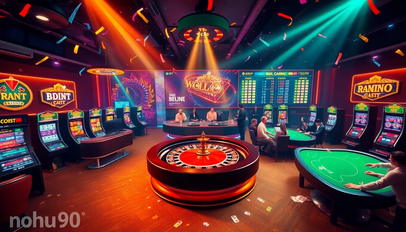Players enjoying games at NOHU online casino platform https://nohu90.social/ with vibrant atmosphere and exciting action.