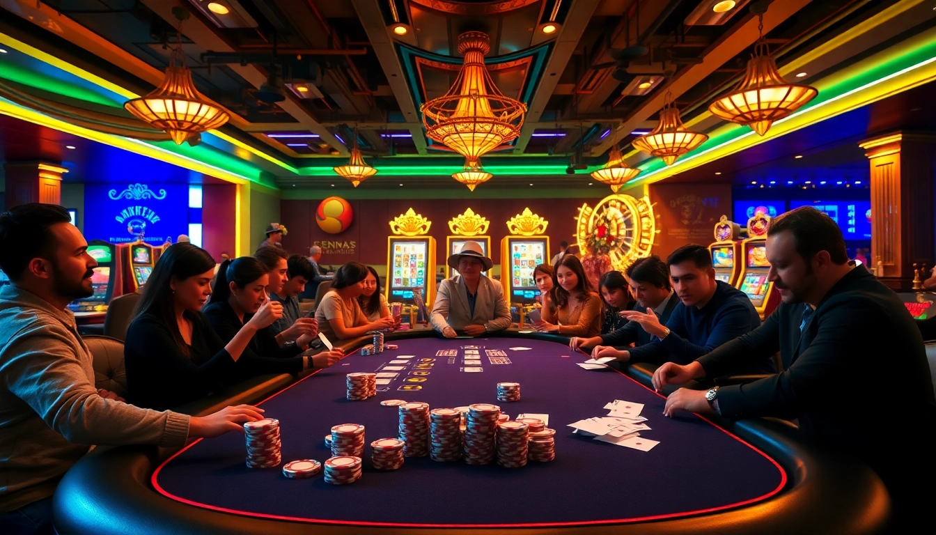 Engaging scene of players at a casino table during Đăng Ký OPEN88 registration for an exciting gambling experience.
